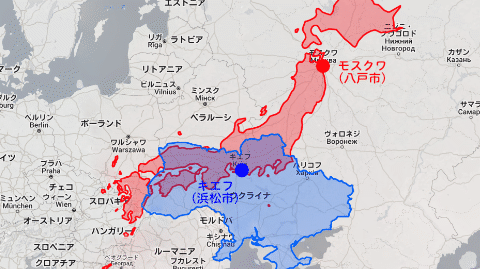 ウクライナ侵攻／キーウとモスクワの位置関係を日本の都市に当てはめると…